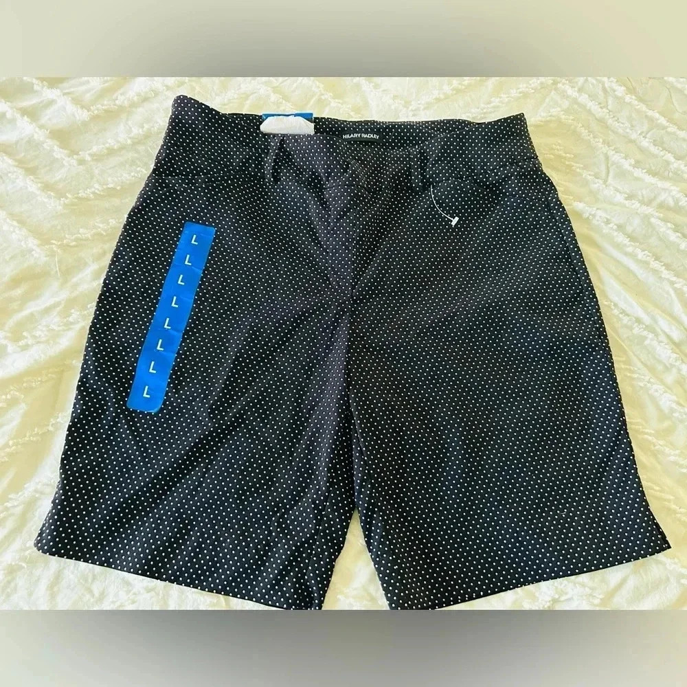 Hilary Radley pokadot Bermuda shorts women size Large
